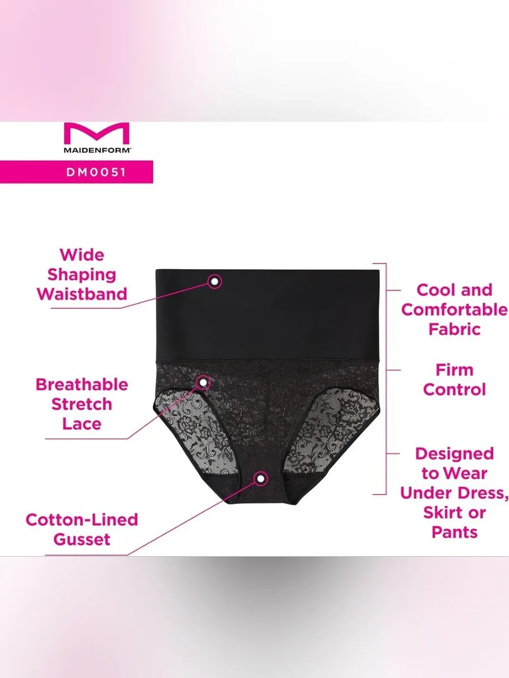 🆕️ 2 pair- MaidenForm Tummy Control Shapewear Underwear Brief Womens SIze Large